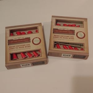 Two sets string lights red Solo cup battery pack